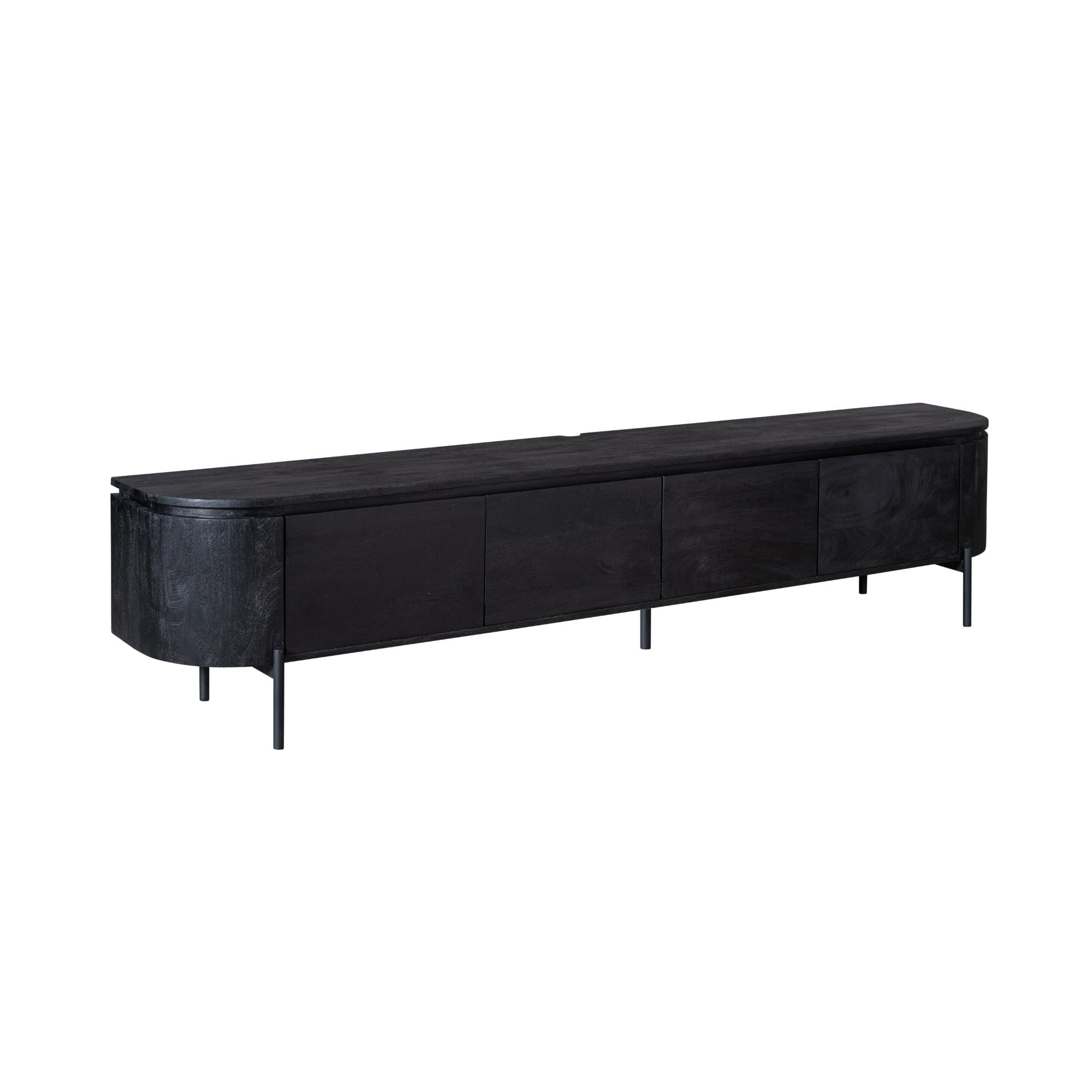 Tv meubel Excellent Zwart Mangohout 240 cm