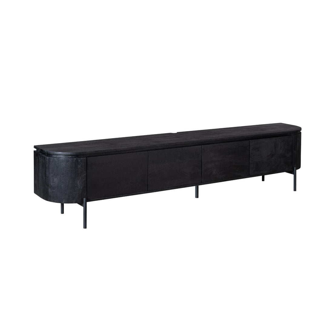 Tv meubel Excellent Zwart Mangohout 240 cm