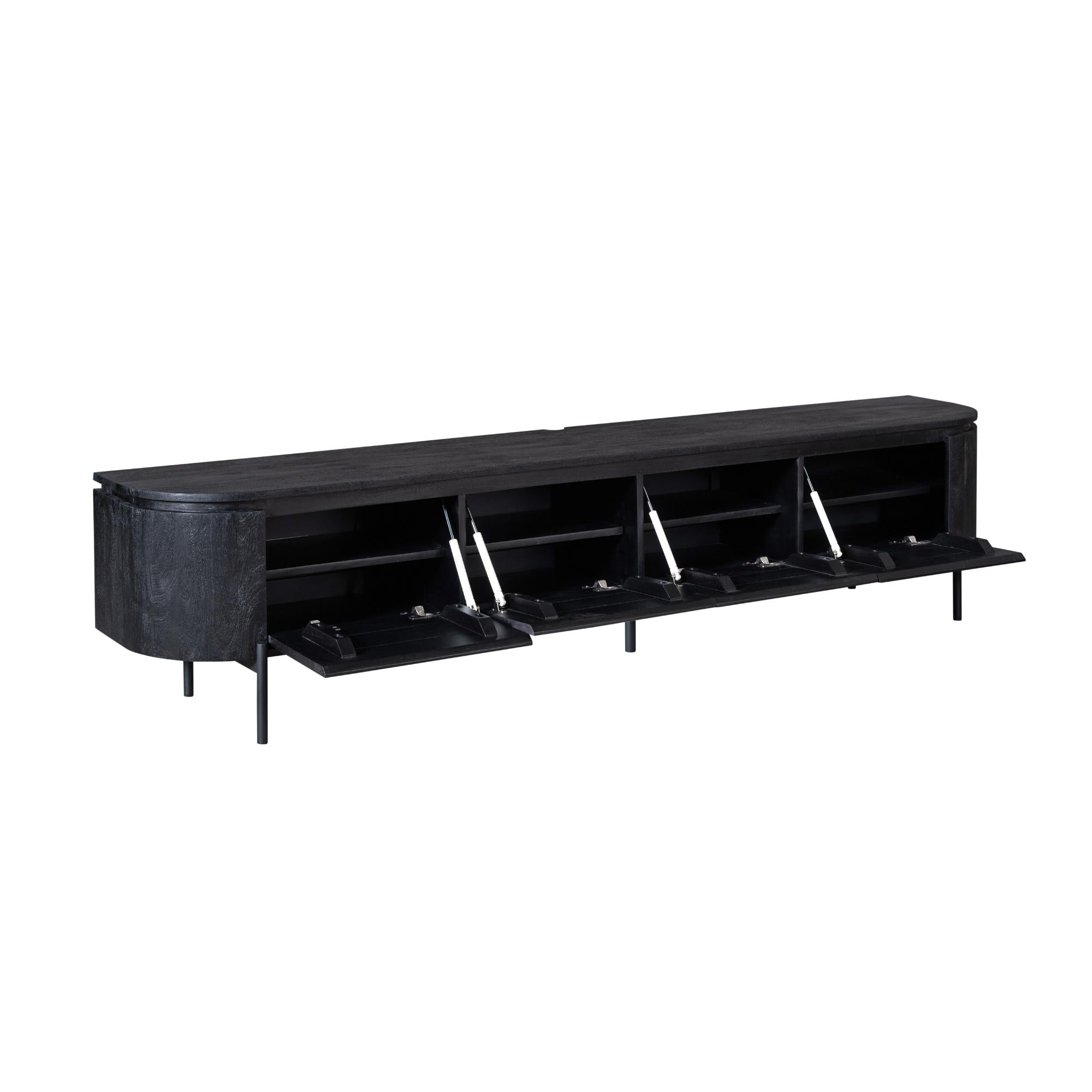 Tv meubel Excellent Zwart Mangohout 240 cm