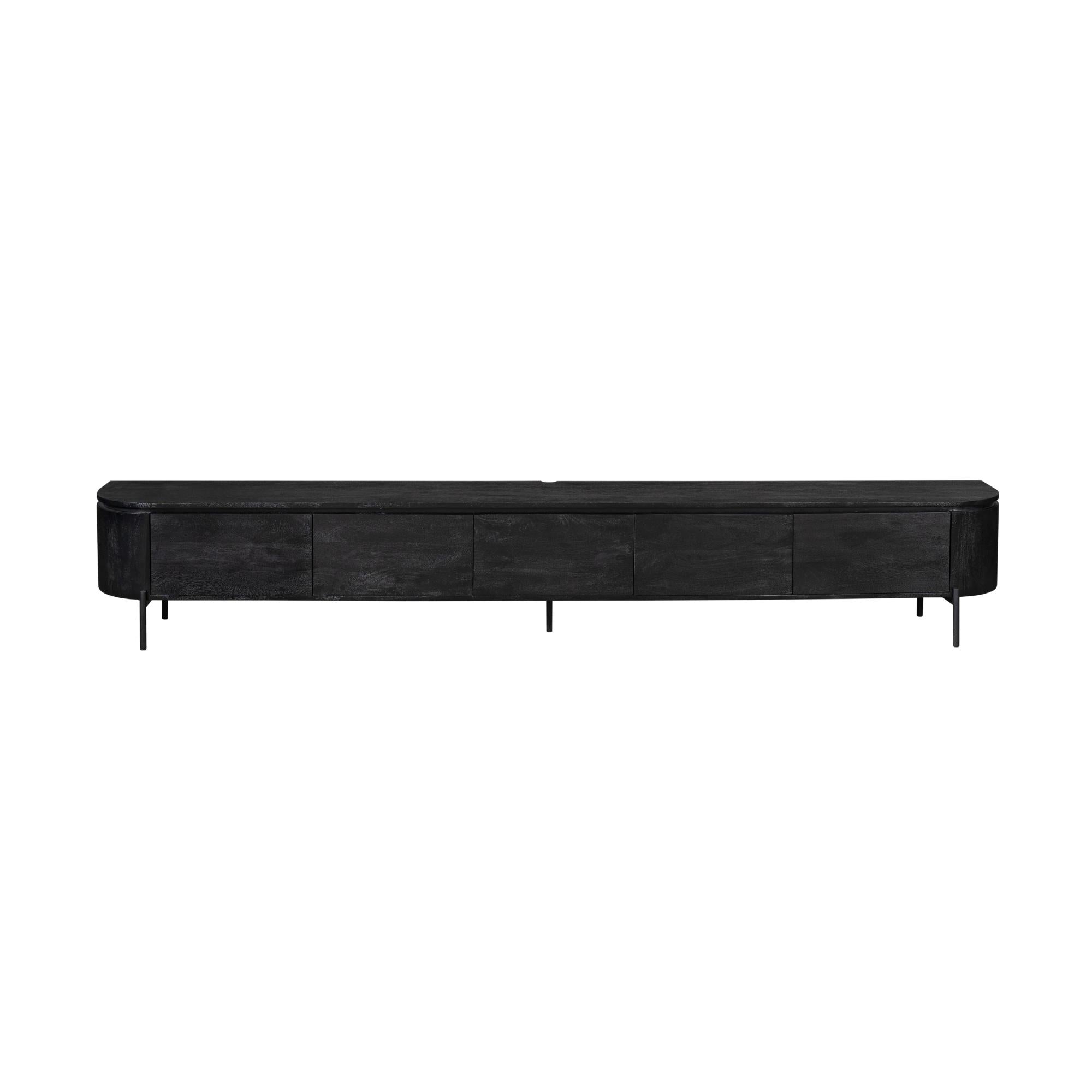 Tv meubel Excellent Zwart Mangohout 280 cm