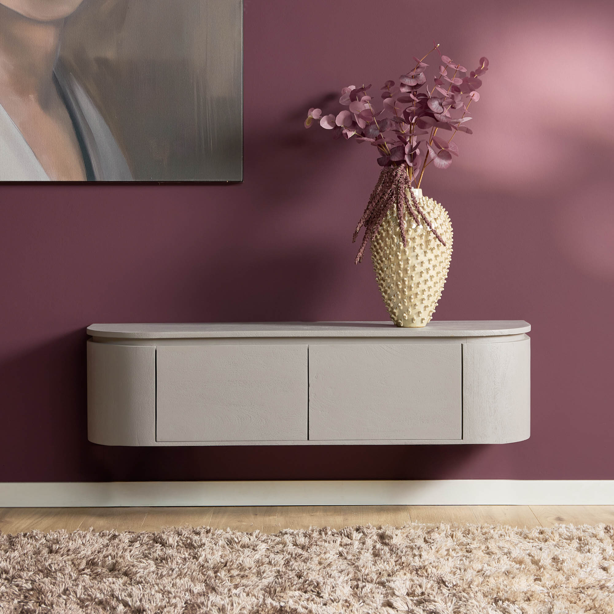 Tv meubel Excellent Taupe Mangohout 120 cm