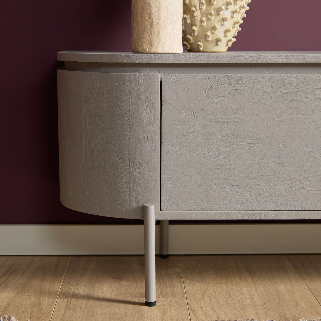 Tv meubel Excellent Taupe Mangohout 120 cm