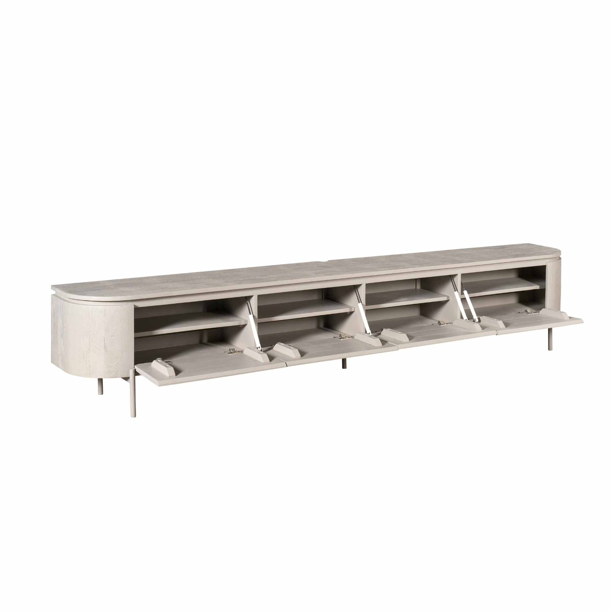 Tv meubel Excellent Taupe Mangohout 240 cm