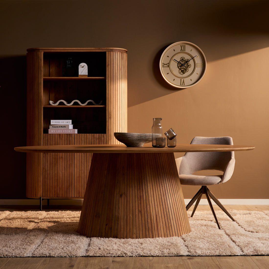 Ovale eettafel Solana Naturel Mangohout 210 cm