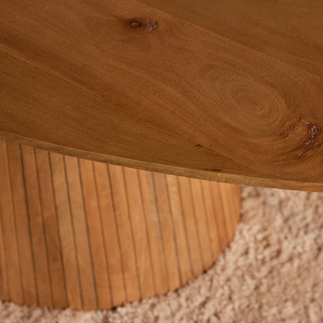 Ovale eettafel Solana Naturel Mangohout 240 cm
