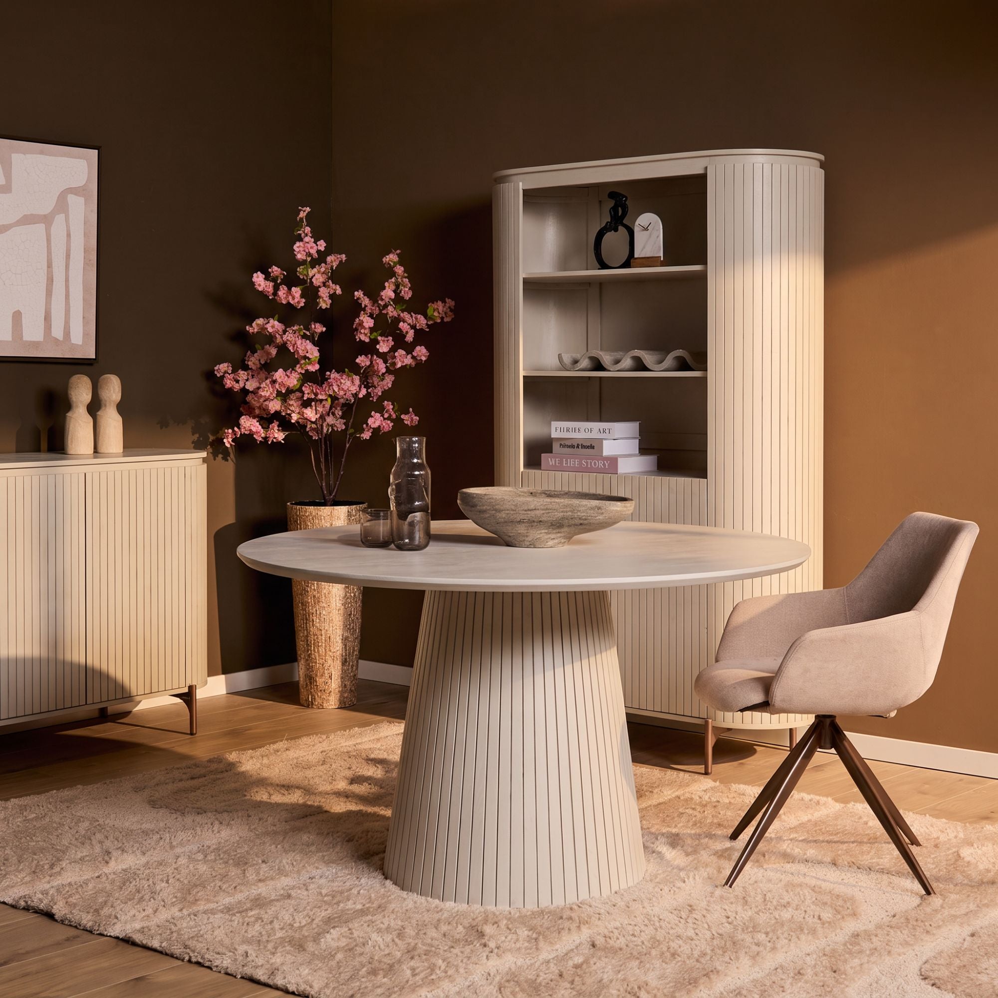 Ronde eettafel Solana  Zand Mangohout 150 cm