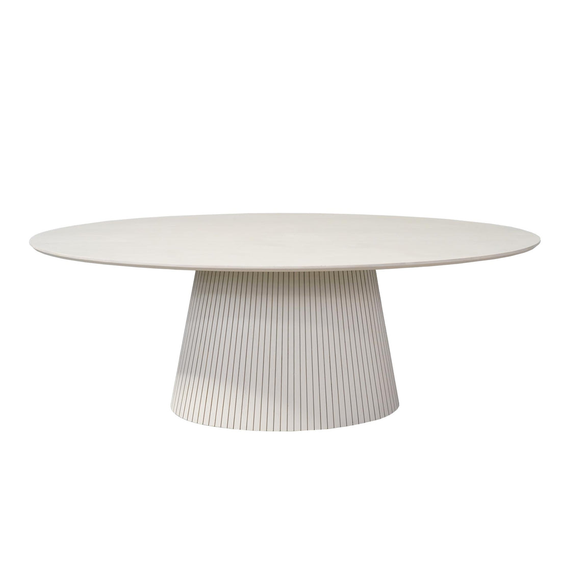 Ovale eettafel Solana Zand Mangohout 210 cm