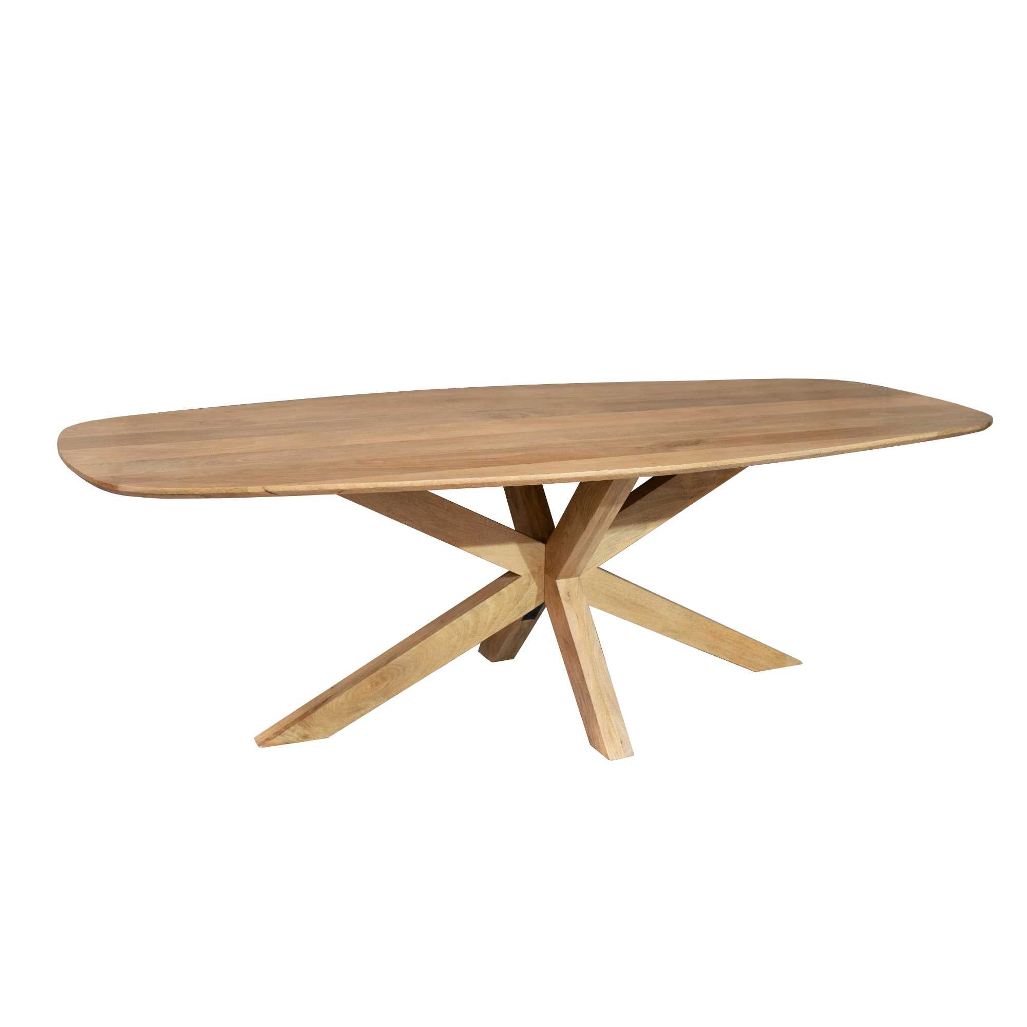 Deens ovale eettafel Nina Naturel Mangohout 210 cm