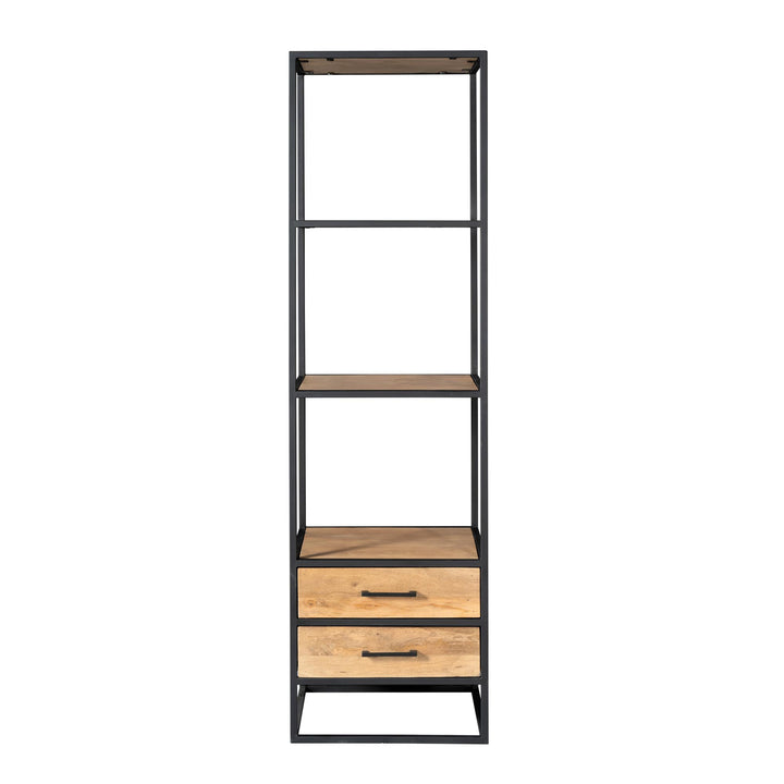 Boekenkast Dakota met lades Naturel Mangohout 55 cm