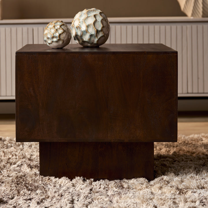 Salontafel Livia Bruin Mangohout 56 cm