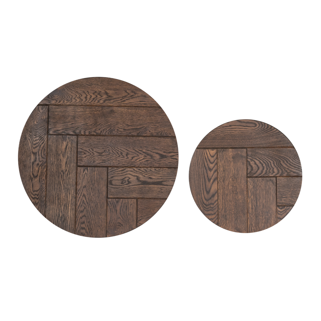 Salontafel set Otik  Bruin Eikenhout 70 cm
