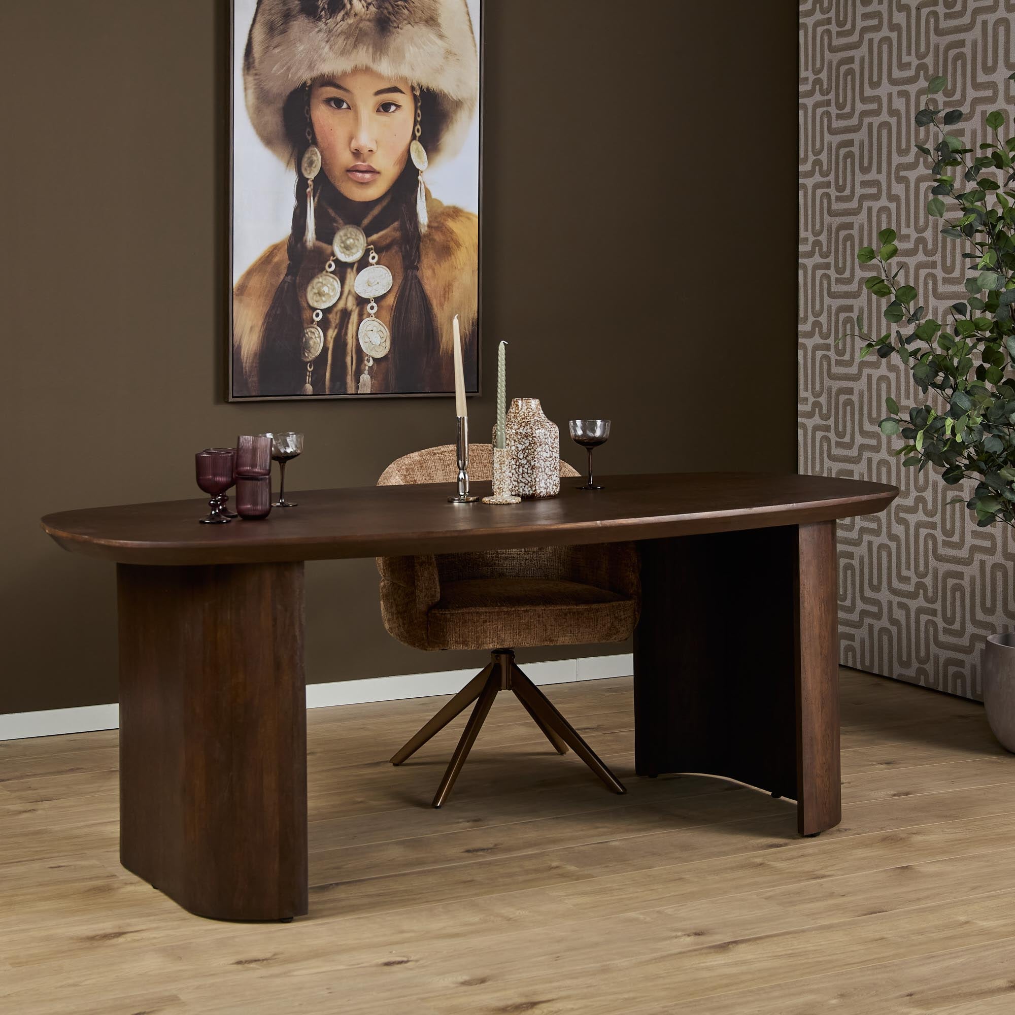 Eettafel Maré Bruin Mangohout 240 cm