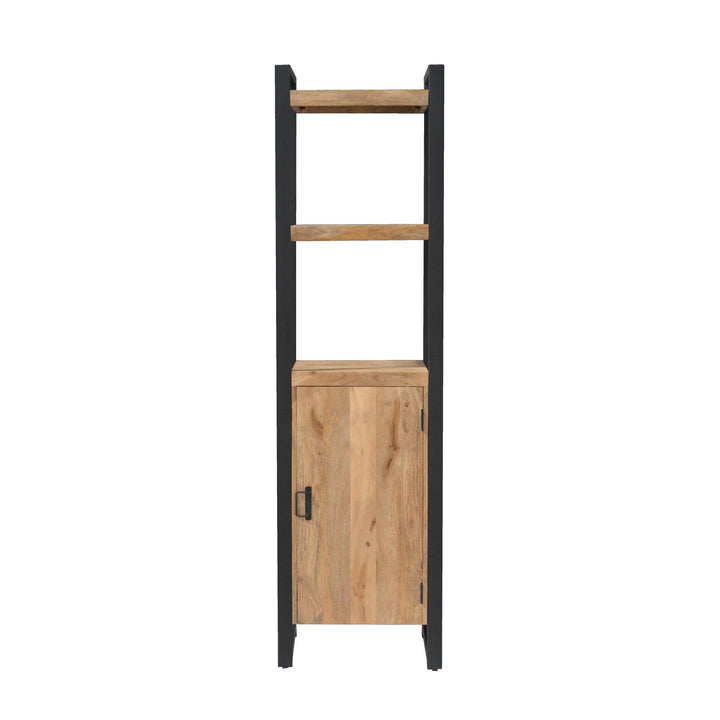 Boekenkast Britt met deur Naturel Mangohout 55 cm