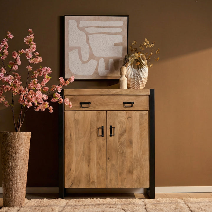 Kabinet kast Britt Naturel Mangohout  100 cm