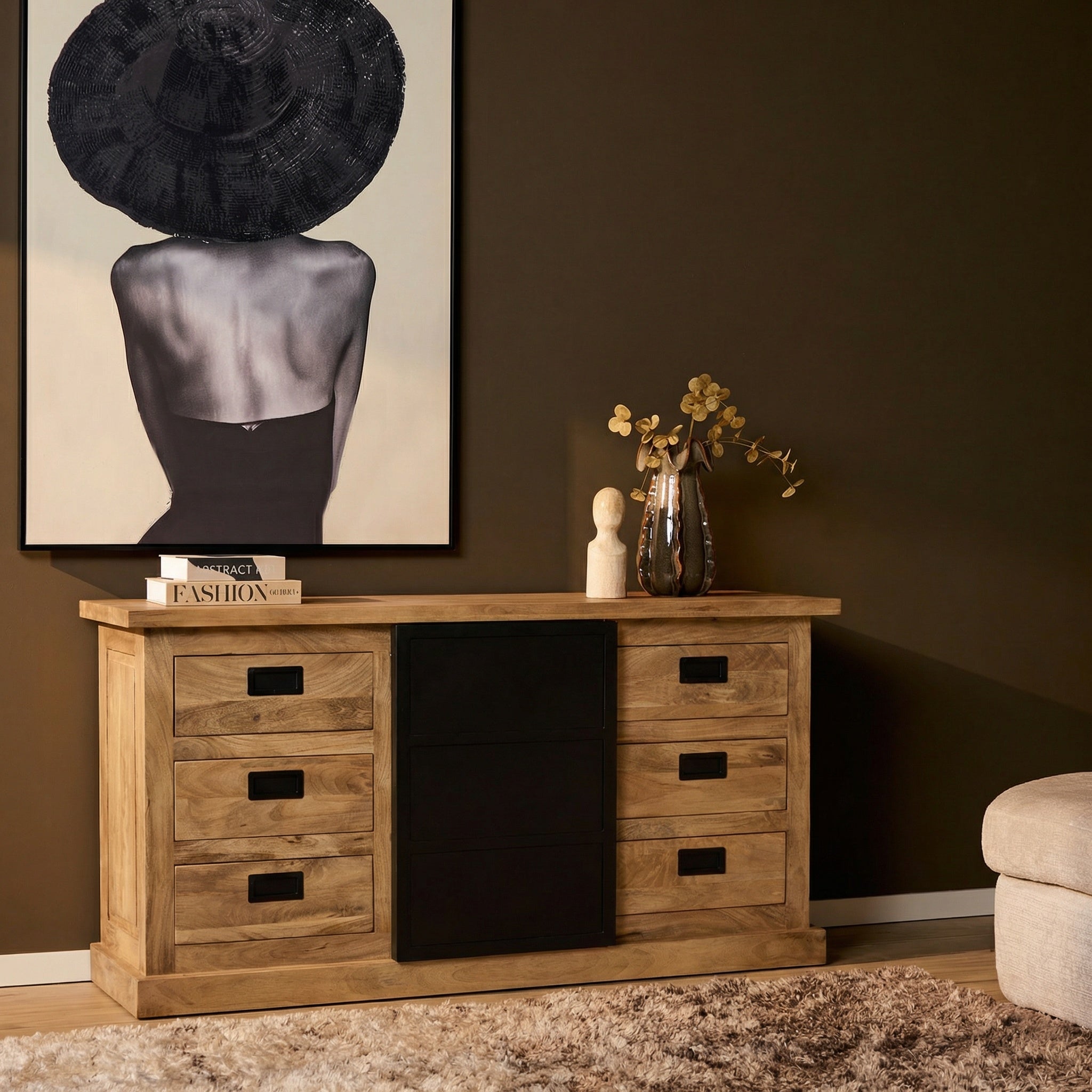 Dressoir Noa Naturel Mangohout 160 cm