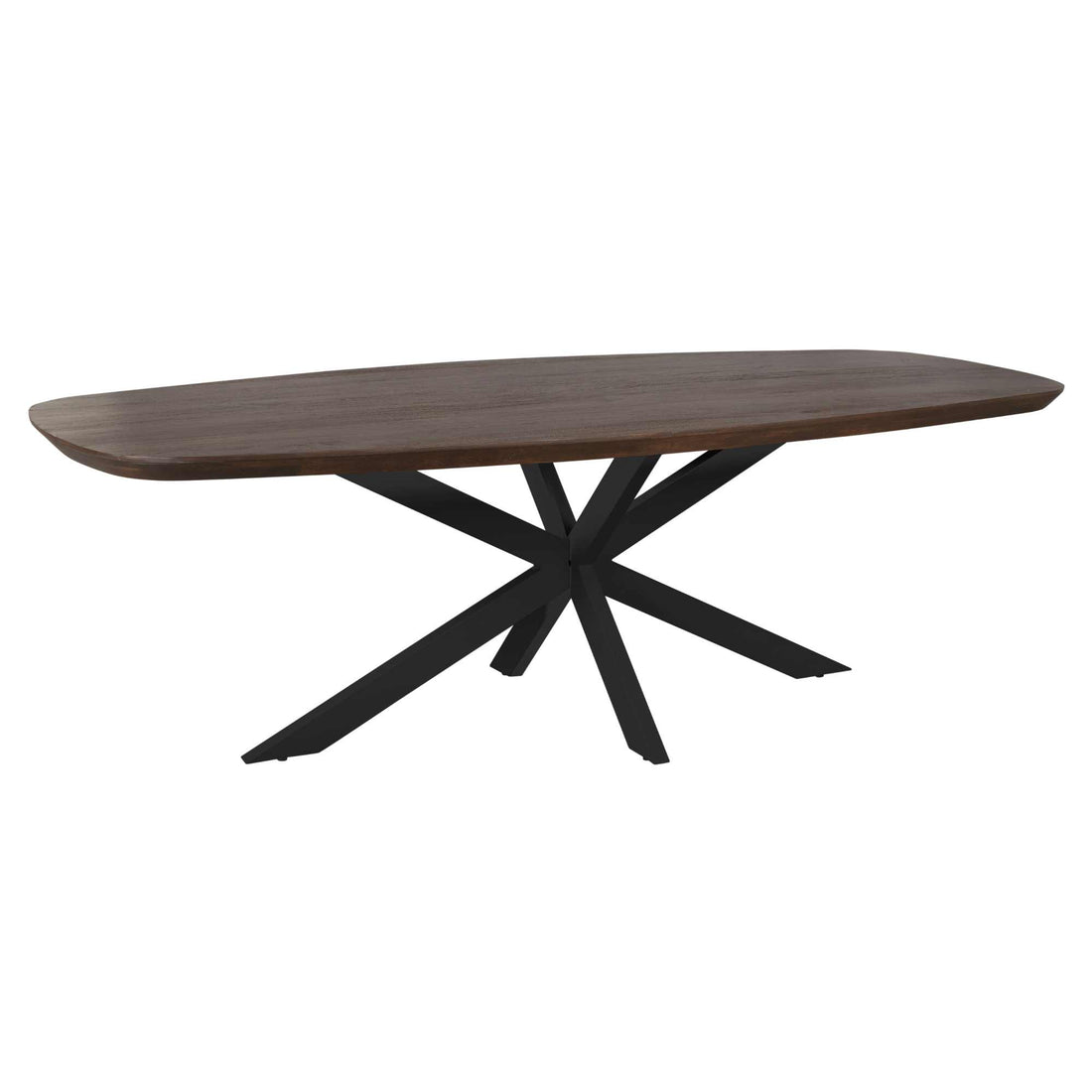Deens ovale eettafel Madison Bruin Poot Zwart Mangohout 280 cm