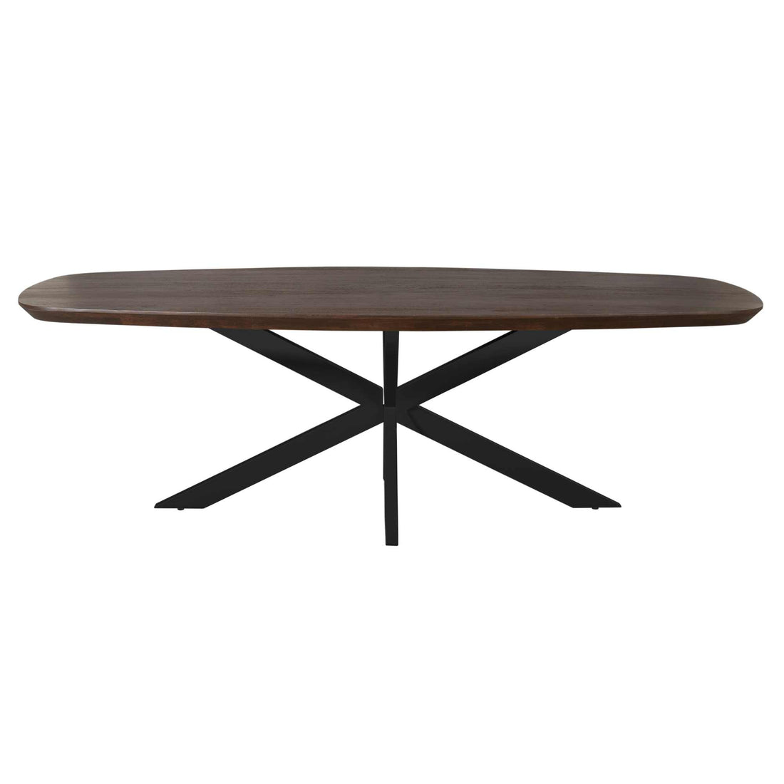 Deens ovale eettafel Madison Bruin Poot Zwart Mangohout 280 cm