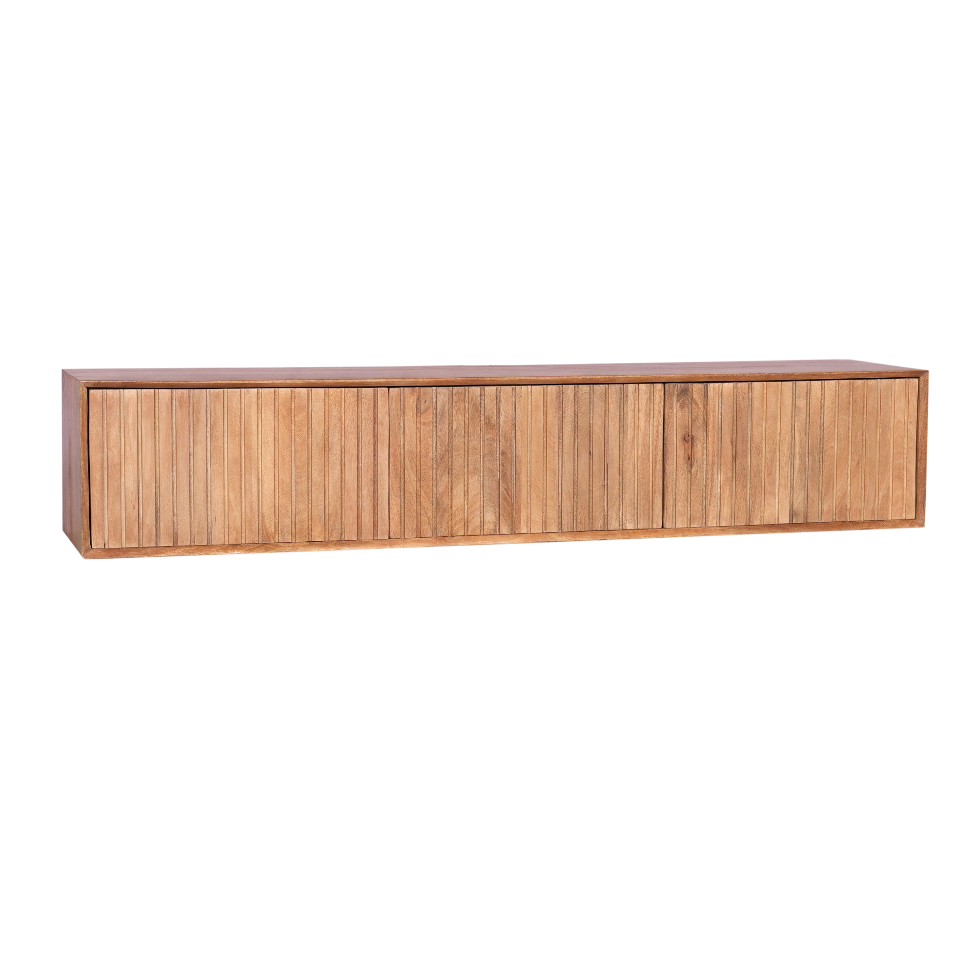 Zwevend tv meubel Madison Naturel Mangohout 160 cm