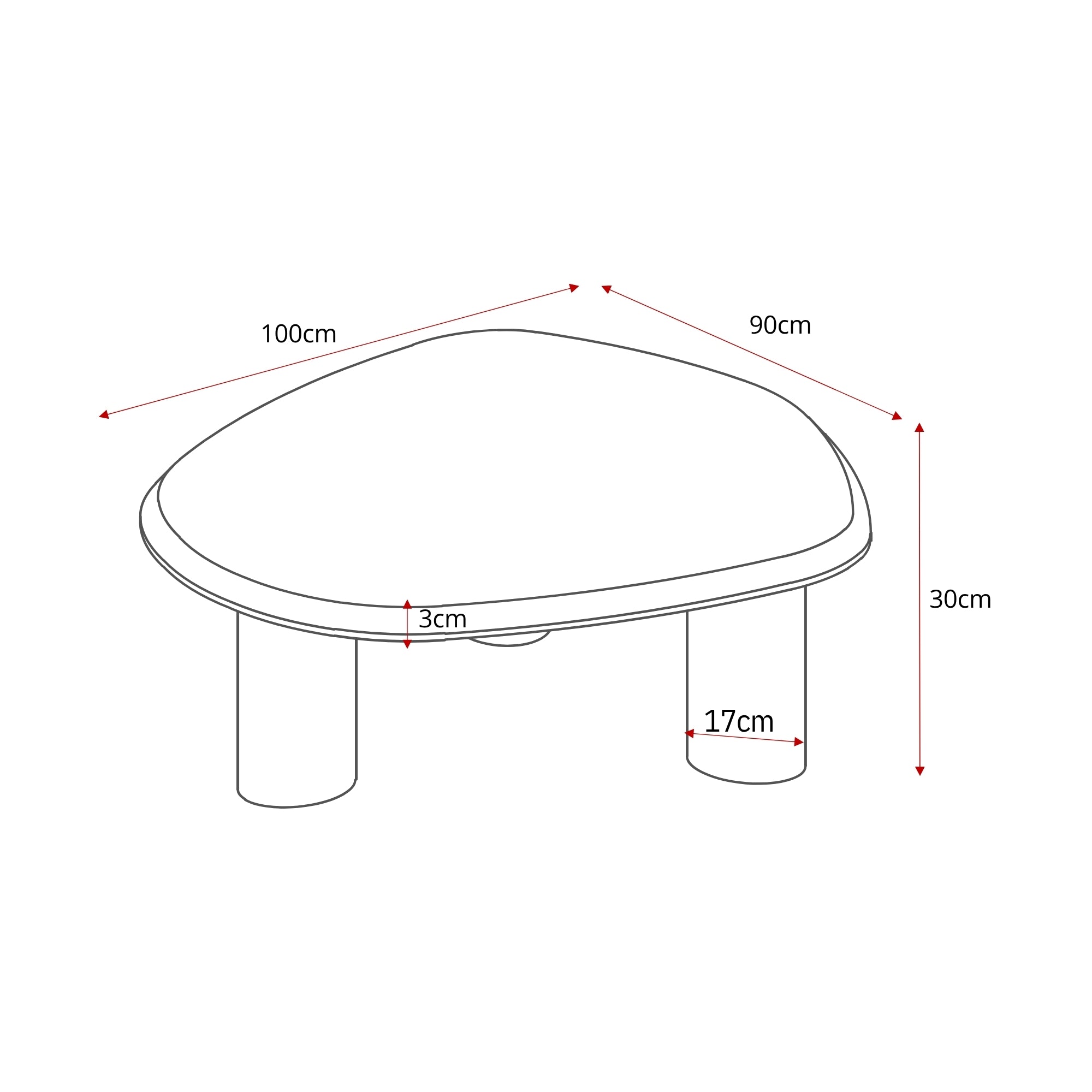 Salontafel Nuvé Naturel Botticino marmer 100 cm
