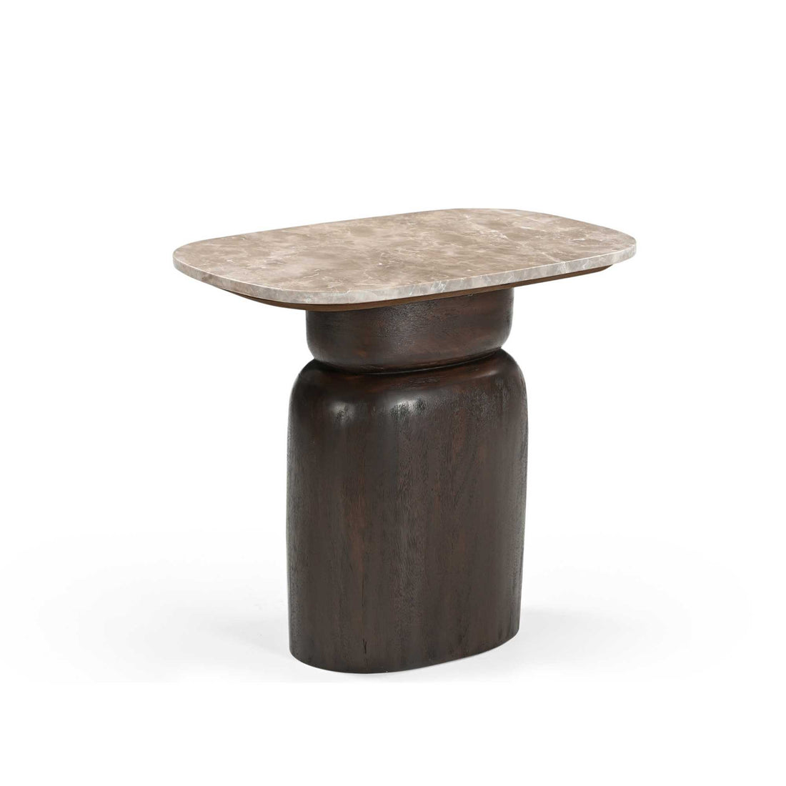 Bijzettafel Silva Bruin Marmer 56 cm