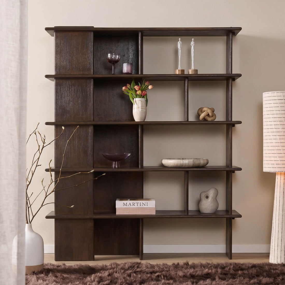 Wandkast Lina Mangohout Bruin 150 cm
