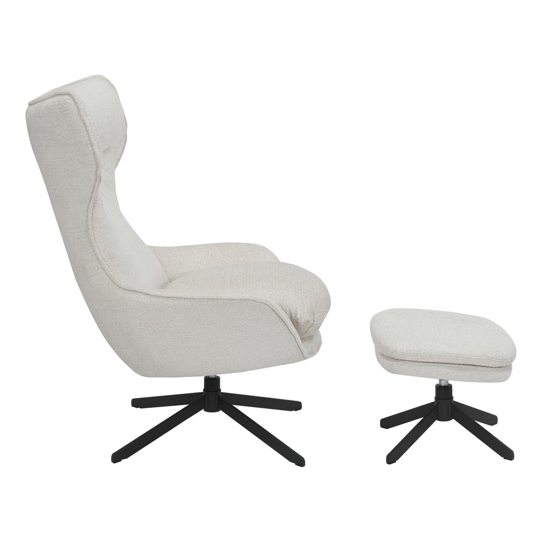 Draaibare fauteuil Olivia Gebroken wit