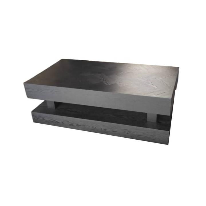 TOLEDO BLACK PLAIN VISGRAAT MET LADE 130X70