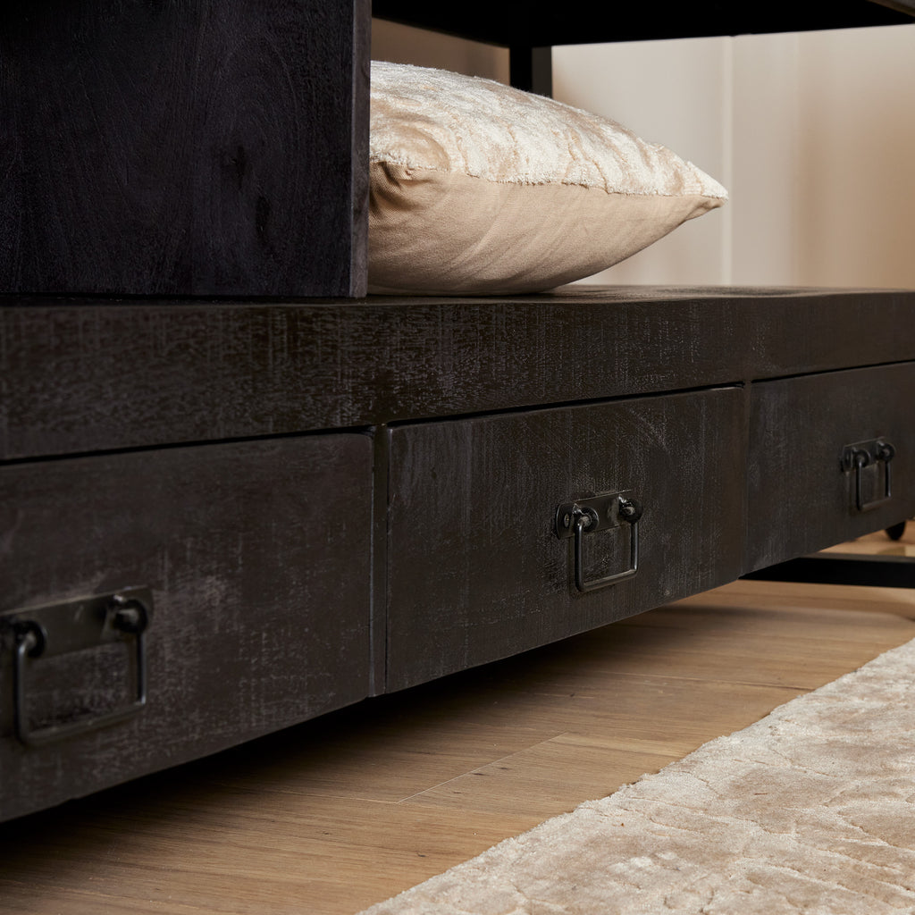 TV-Schrank Boaz Schwarz | 220 cm