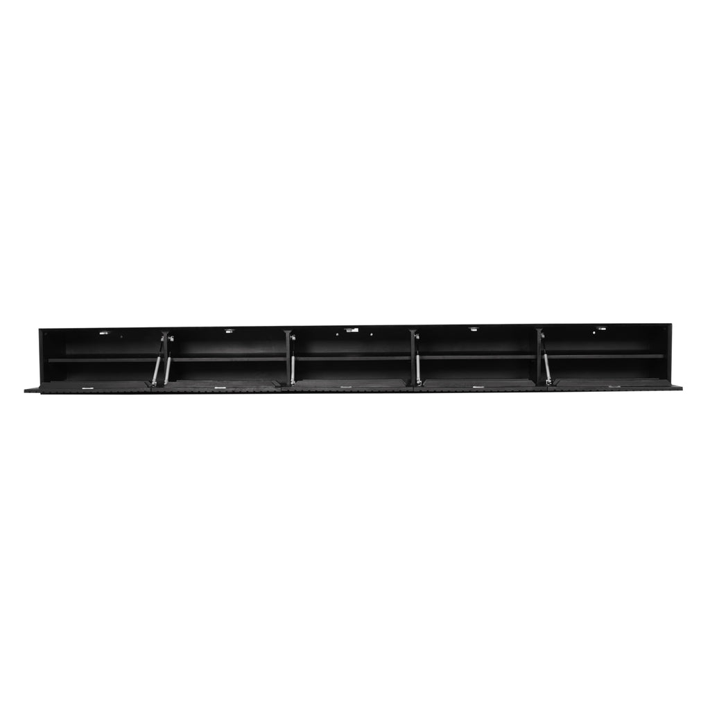 Schwebender TV-Schrank Madison Black | 280 cm