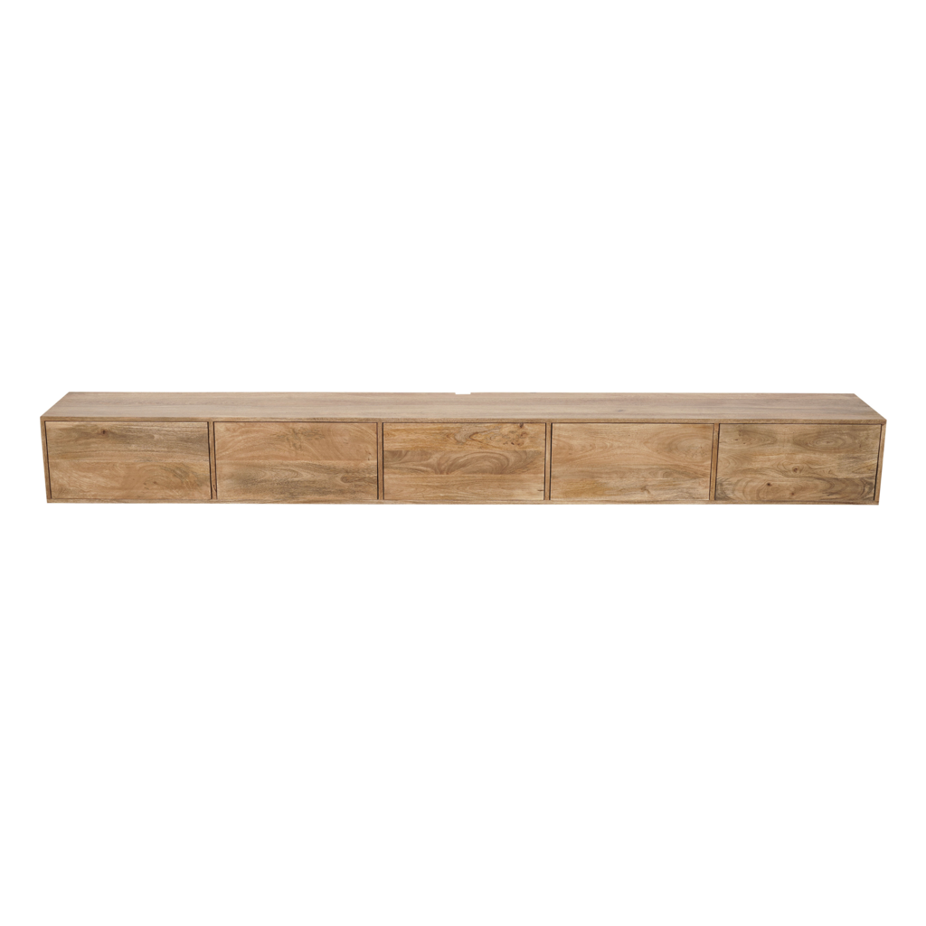 Schwebender TV-Schrank Vision Natural | 280 cm